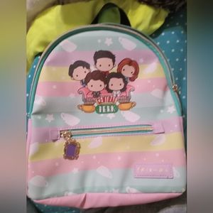 Friends pastel pink medium backpack